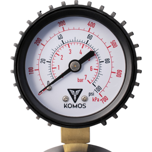 KOMOS® Premium Dual Gauge CO2 Regulator | Industrial-grade | 0–60 PSI operating range | 1/4" flare