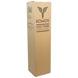 KOMOS® 25 lb CO2 Tank | Premium Aluminum | New | CGA320 Valve | US DOT Approved