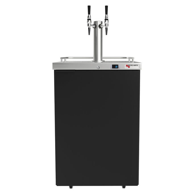 Americano Kegerator (commercial) - Nitro Cold Brew Coffee Kegerator - 2 Faucets - Black Vinyl