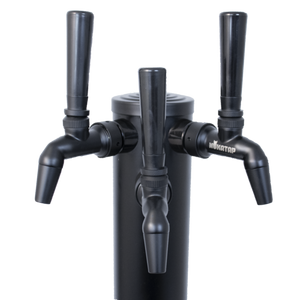 KOMOS® Kegerator with NukaTap Matte Black Stainless Faucets