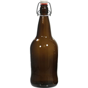 EZ Cap Bottles - 32 oz Amber Swing Top (Qty 12)