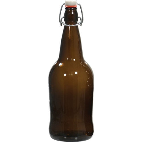 EZ Cap Bottles - 32 oz Amber Swing Top (Qty 12)