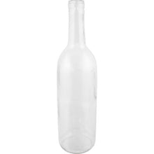 Load image into Gallery viewer, 750 mL Clear Bordeaux Wine Bottles, Flat Bottom - Case of 12 B397 Brewmaster 