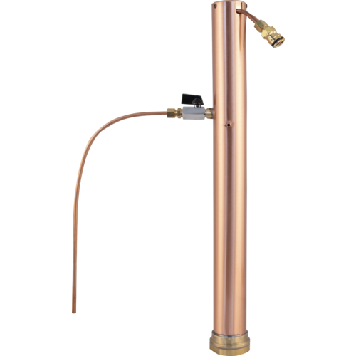 AlcoEngine Copper Reflux Still Top w/ Garden Hose Quick Disconnect (QD)