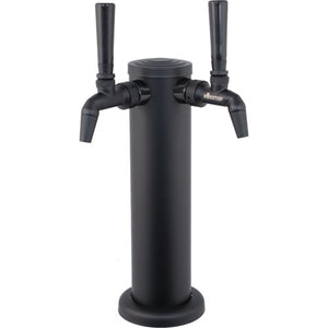 KOMOS® Matte Black Draft Tower With NukaTap Faucets (w/ Duotight Fittings; 1 - 4 TAPS) Brewmaster 