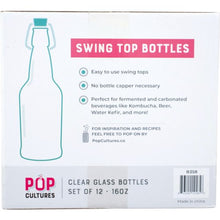 Load image into Gallery viewer, Swing Top Bottles - 16 oz Clear (Qty 12) Brewmaster 