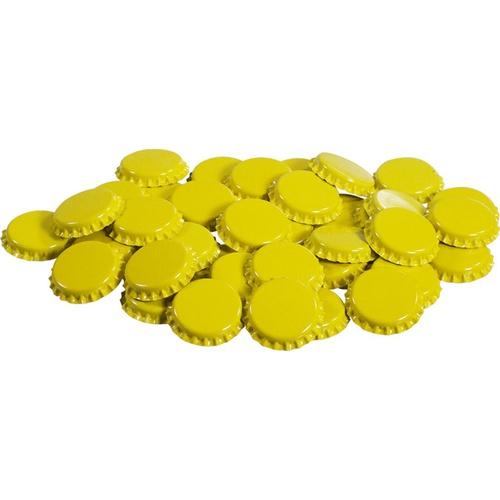 Yellow Cap Beer Bottle Caps - case Brewmaster 